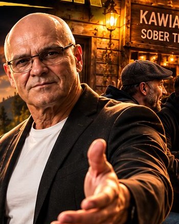 Robert, twórca Sober Team RR, wyciąga rękę na powitanie.